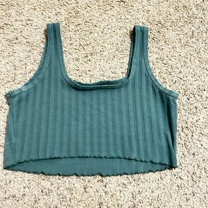 dark green tank/crop top size M